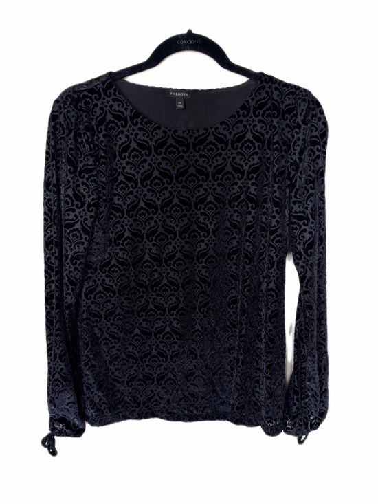 Talbots Tops - Talbots black velvet long sleeve XS